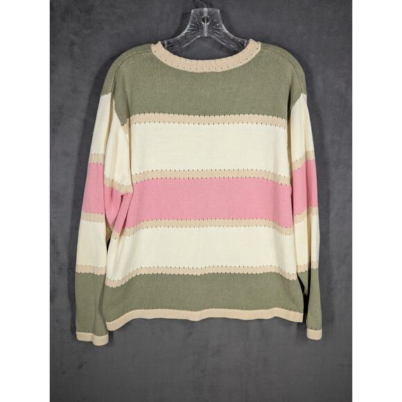 Northern Reflections Cardigan Womens Large Sweater Button Down Spring Floral - Picture 10 of 10